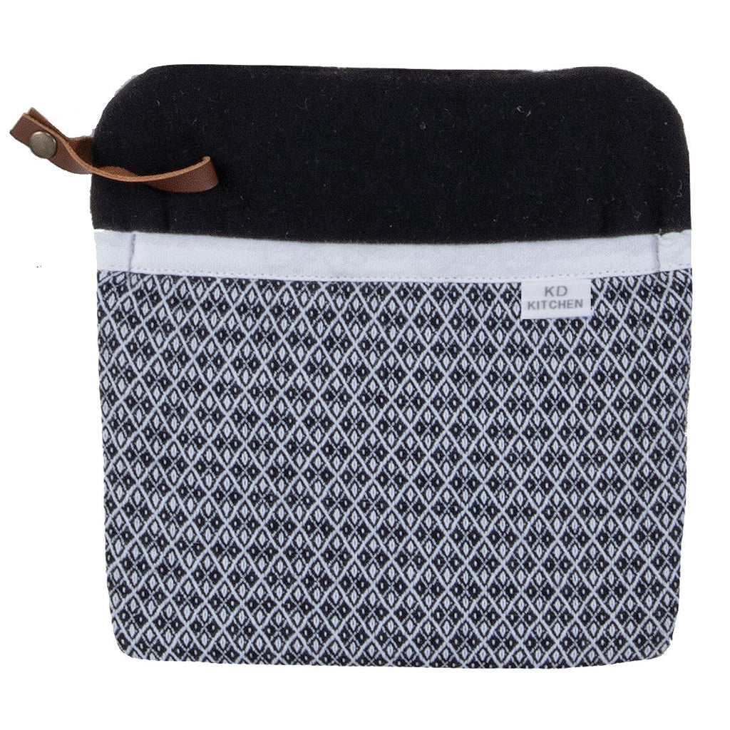 Black White Onyx Pocket Oven Mitt