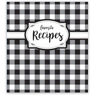 Classic Kitchen Black & White Checker Recipe Binder