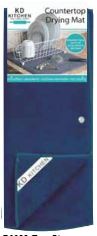 True Blue Kitchen Countertop Dish Drying Mat