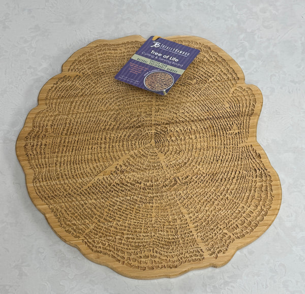 Tree of Life Bamboo Cutting and Serving Board