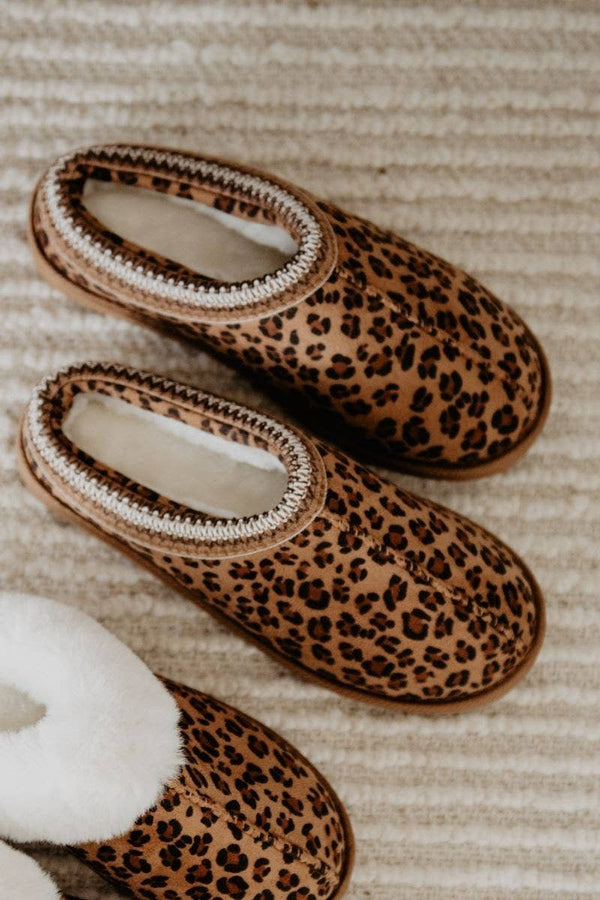 Leopard Print Embroidered Cute Slippers: Leopard