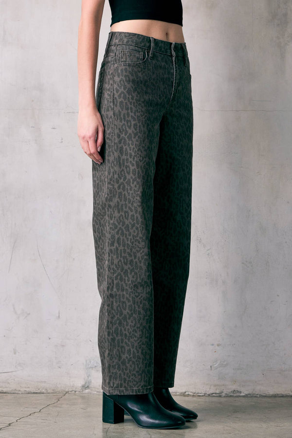 Hidden Jeans - Cheetah Print Dad Jeans