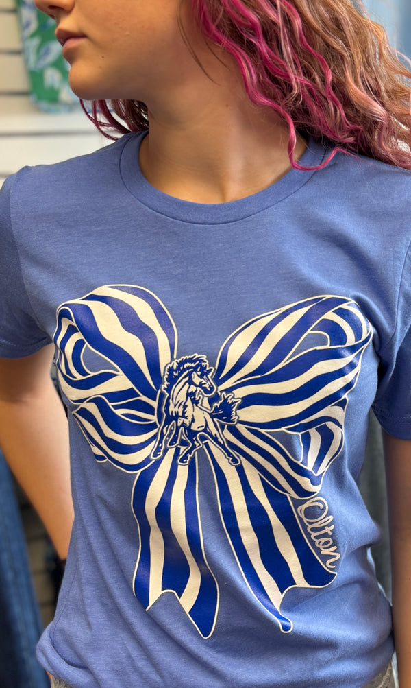 Striped Bow Olton Tee - Adult