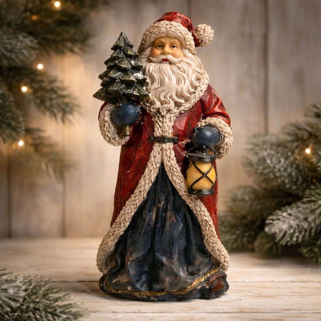 Wholesale Home Decor - Whispering Pine Santa 8x6.7x18.1in