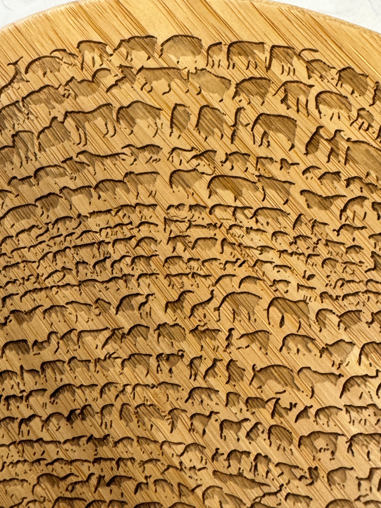 Tree of Life Bamboo Cutting and Serving Board