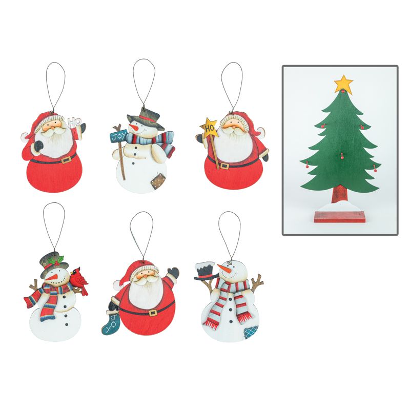Festive Snowman/Santa Ornament