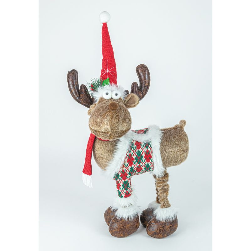 Christmas Moose with Stretch Leg