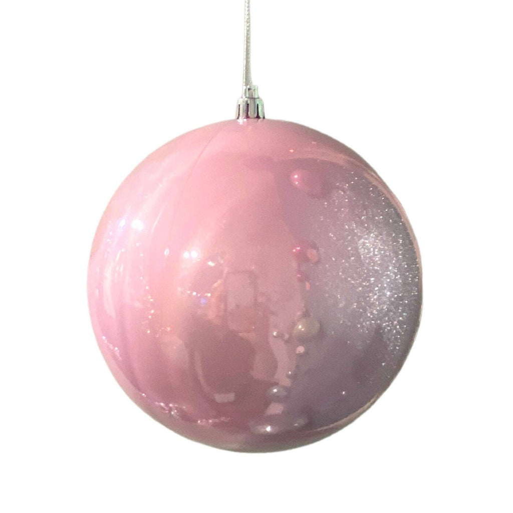 Candy Apple Finish Ball Ornament- 4 Inch - Light Pink