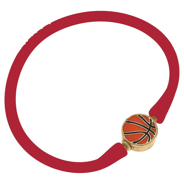 Enamel Basketball Silicone Bali Bracelet