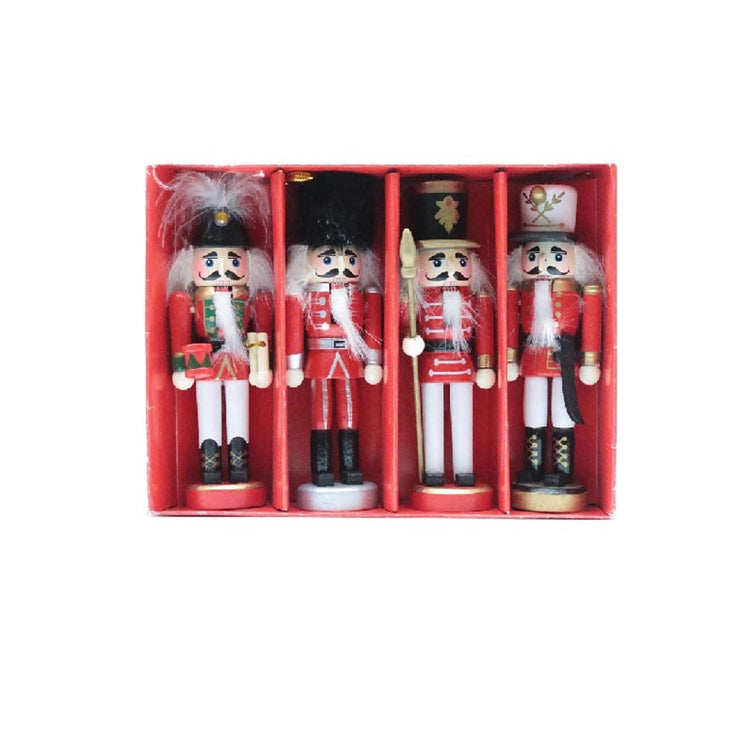 Nutcracker Ornaments, 5 Inch, Set of 4