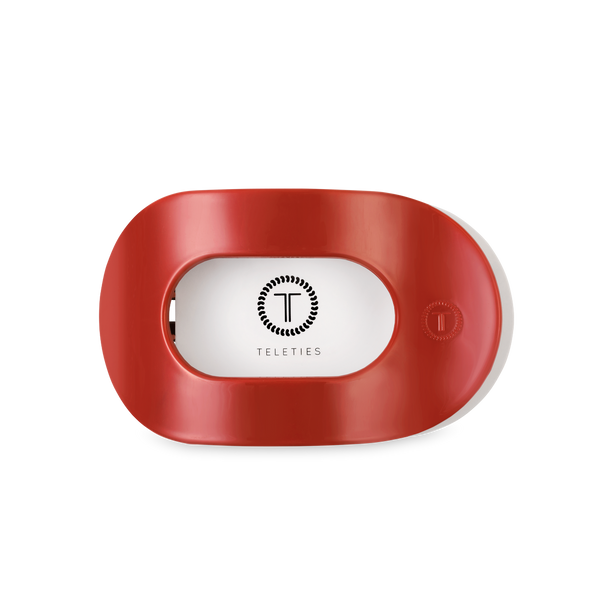 TELETIES - Flat Round Hair Clip | Medium | Red Carpet Ready