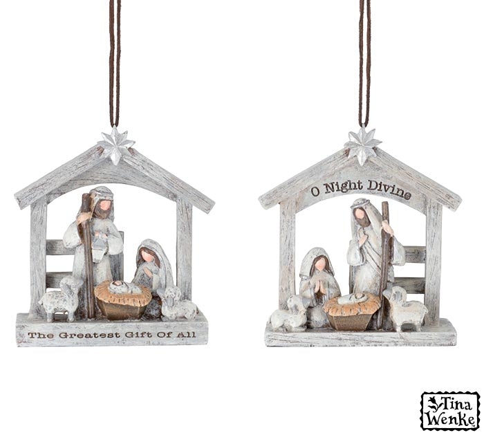 HOLIEST NIGHT NATIVITY ORNAMENT