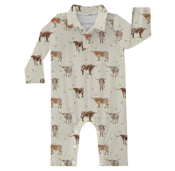Longhorn Cows - LS Polo Romper