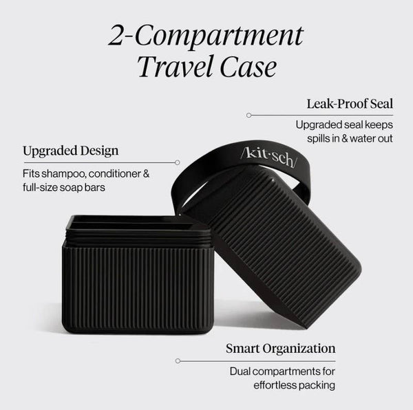 KITSCH - 2-Compartment Travel Case - Black