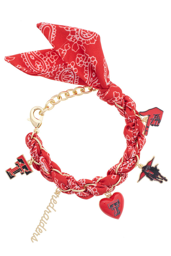 Canvas Style - Texas Tech Red Raiders Bandana Charm Bracelet