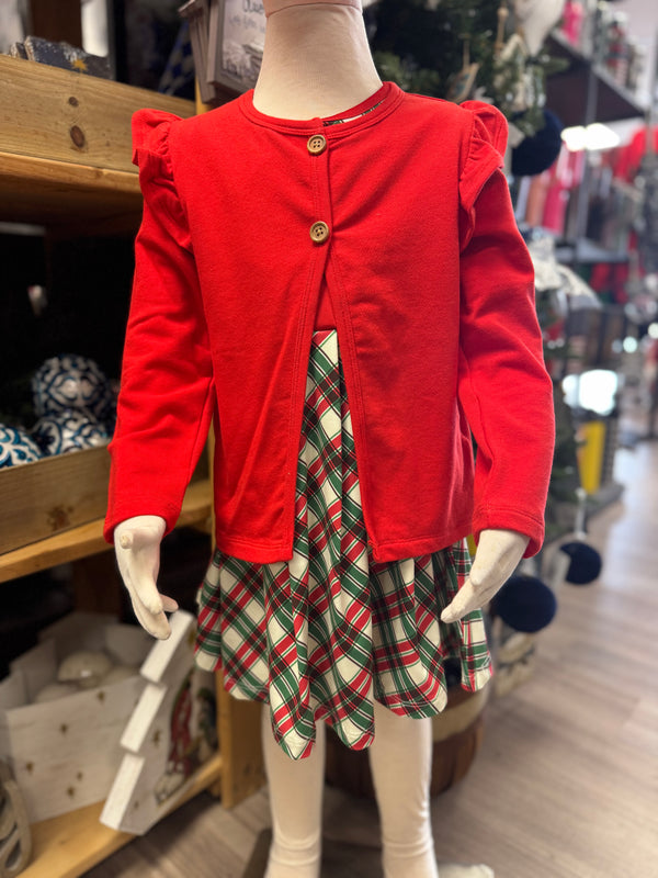 Girls Christmas Plaid Dress