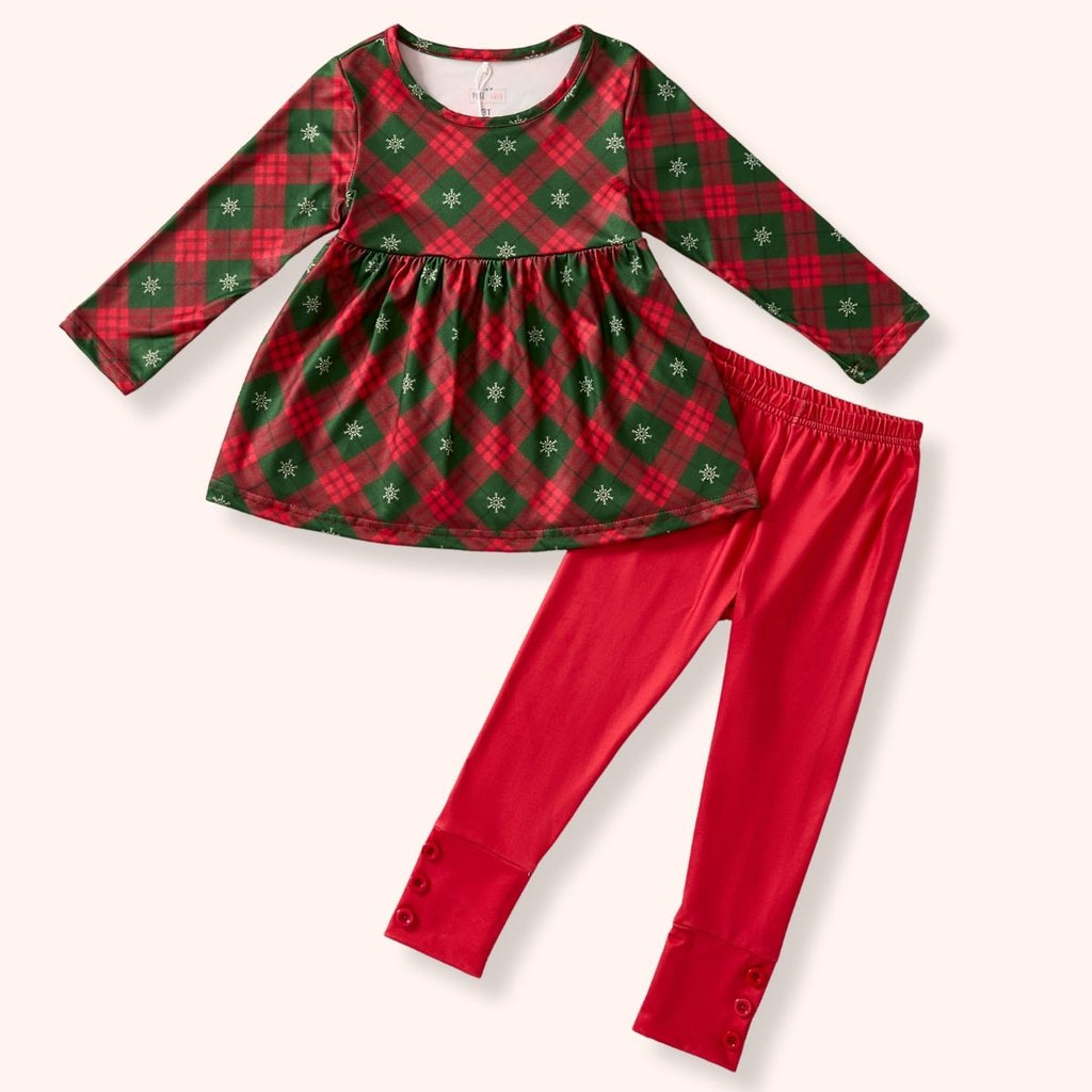 Christmas Plaid Pants Set