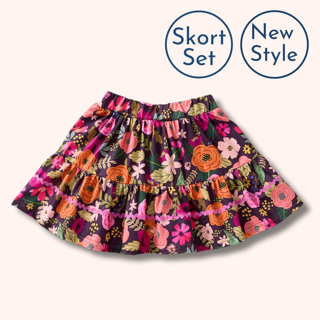 Girls Fall Capsule Skort and Peach Top