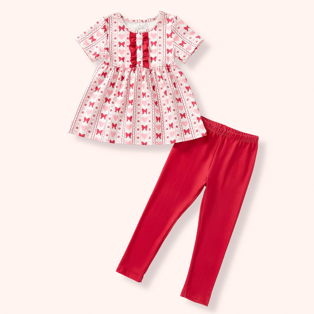 Sweetheart Bows Pant Set