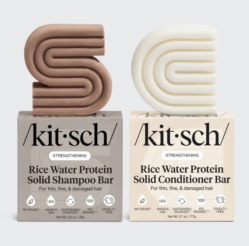 KITSCH - Rice Water Shampoo & Conditioner Bar Combo for Hair Growth