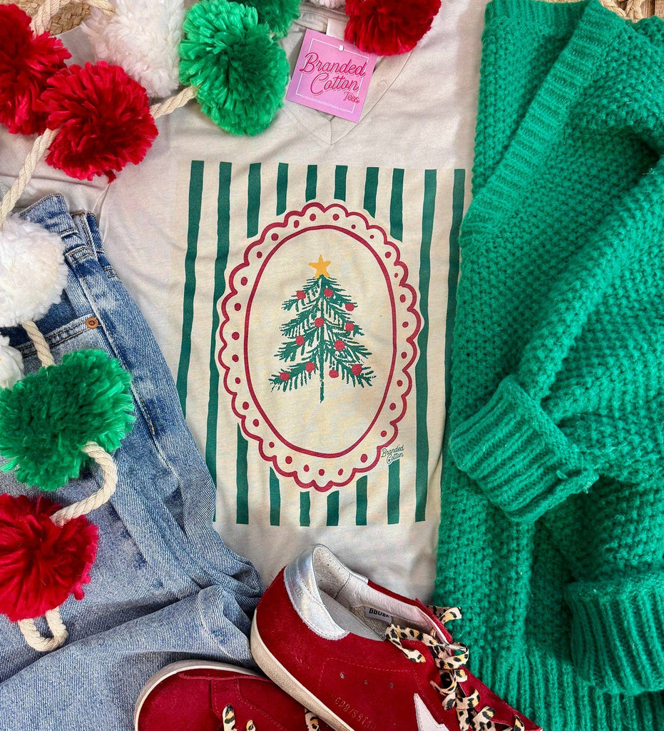 Vintage Frame Christmas Tree Tee