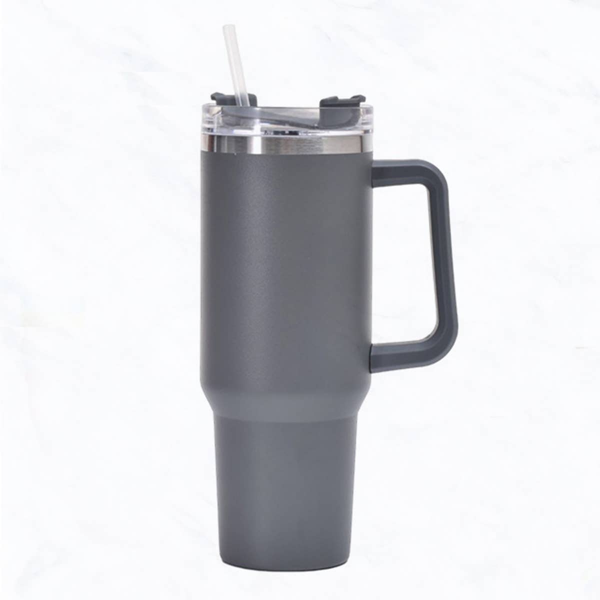 40 oz. Stainless Steel Tumbler with Handle - Light Grey