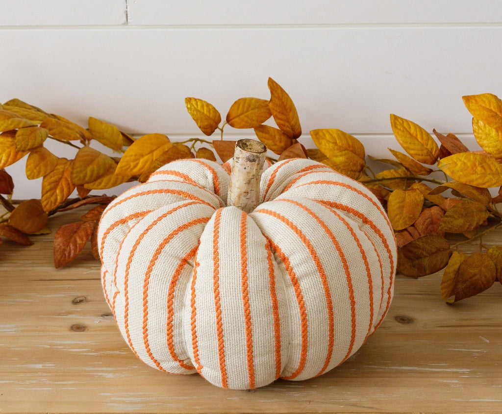 Orange Striped Knit Pumpkin, Md