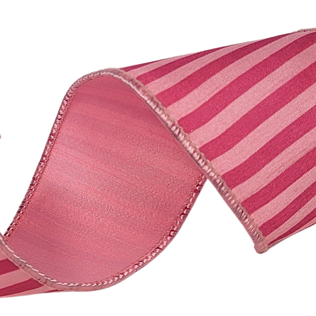Pink Striped Ribbon -  2.5 Inch x 10 YD