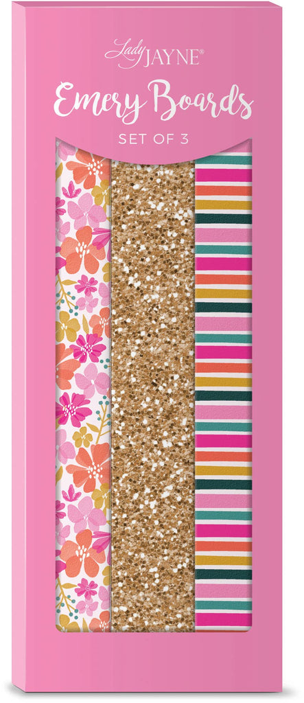 Glitter nail file set of 3 - Dusty Floral