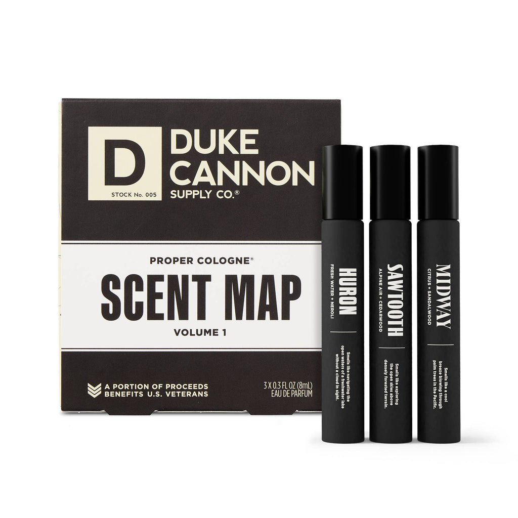 Duke Cannon - Proper Cologne - Scent Map 3-Pack (Sawtooth/Midway/Huron)