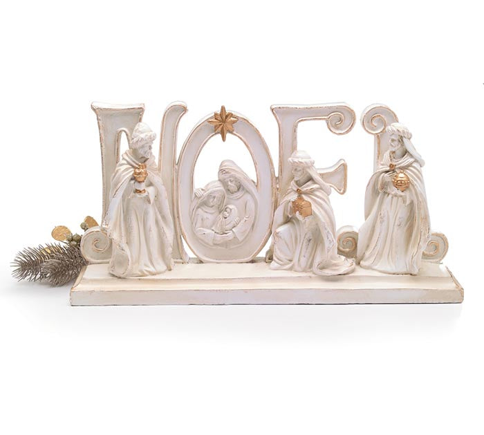 NOEL With Nativity within Word Decor