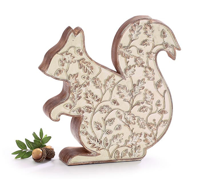 Fall Floral Squirrel Shelf Setter