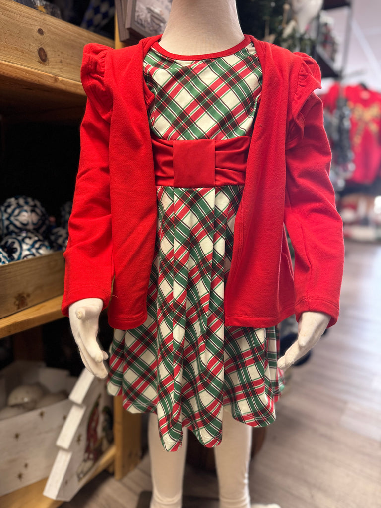 Girls Christmas Plaid Dress