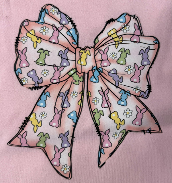 Easter Bunny Bow Pink Tee