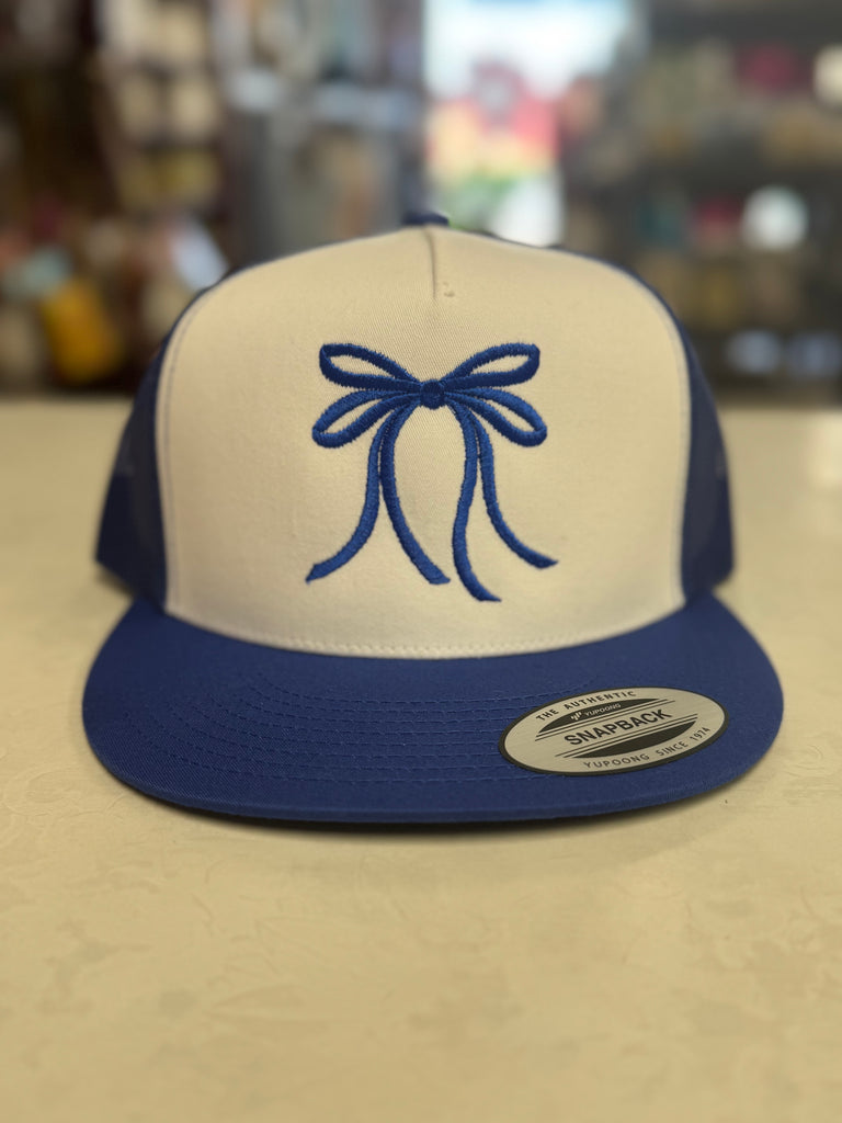 Royal Blue Bow Trucker Hat