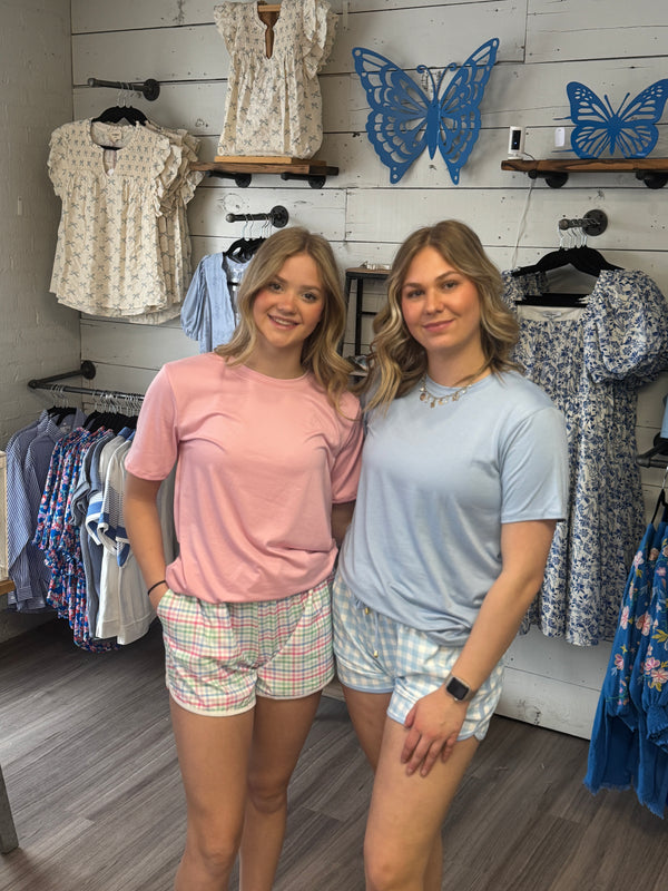 Jess Lea - Pastel Plaid Gingham Everyday Shorts