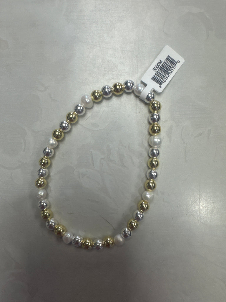 Cube and Round with Pearls Bracelets