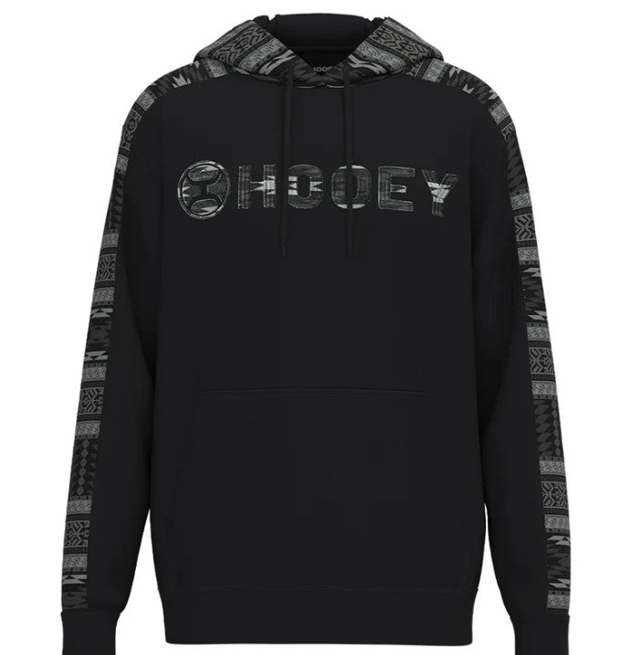 Black with Grey Aztec Hoody -Canyon
