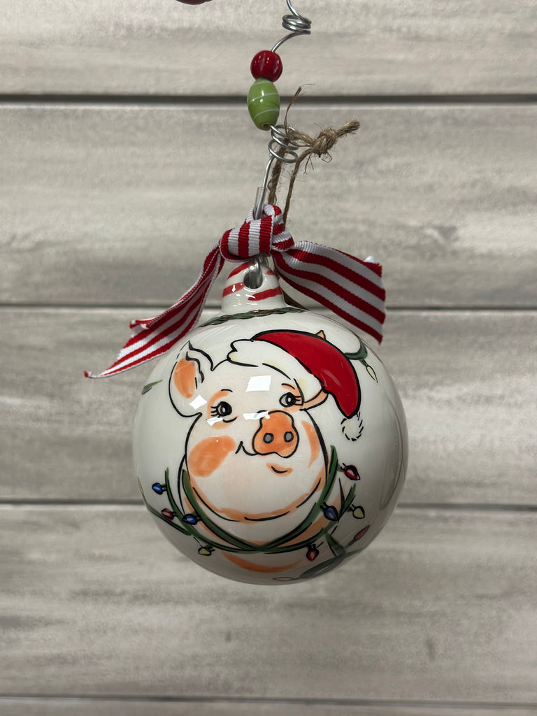 Merry & Bright Pig Ornament