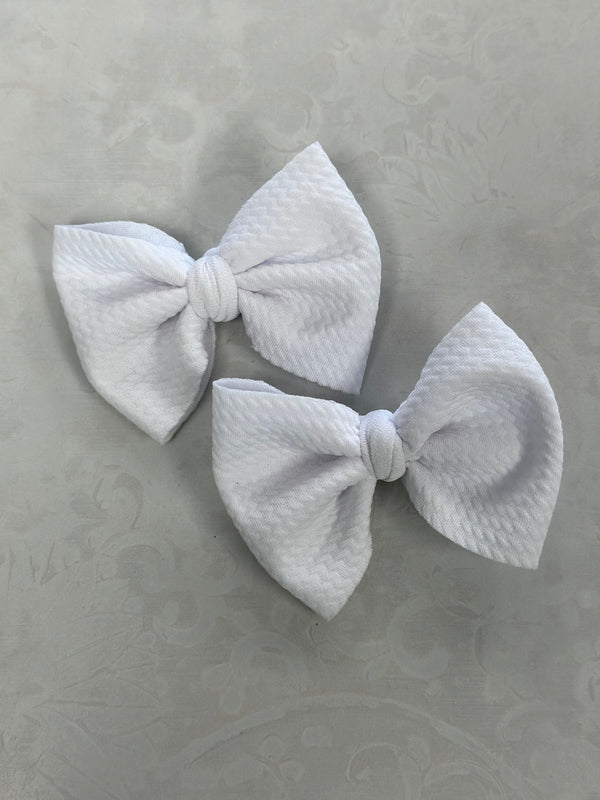 White Hand Tied Bows