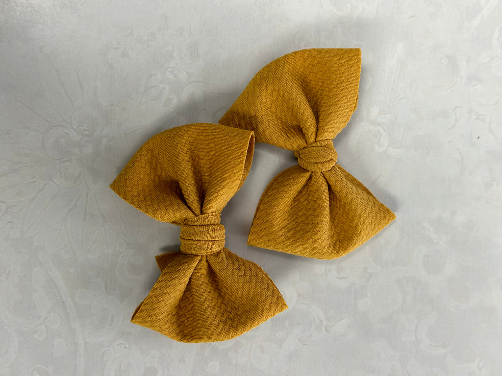 Mustard Hand Tied Bow Collection