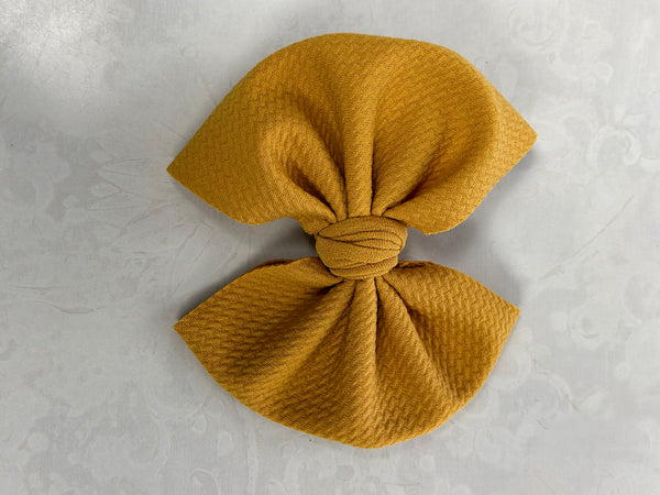 Mustard Hand Tied Bows