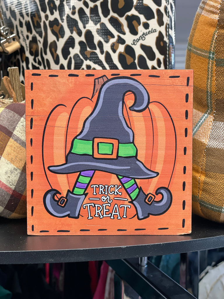 Trick OR Treat Wooden Block