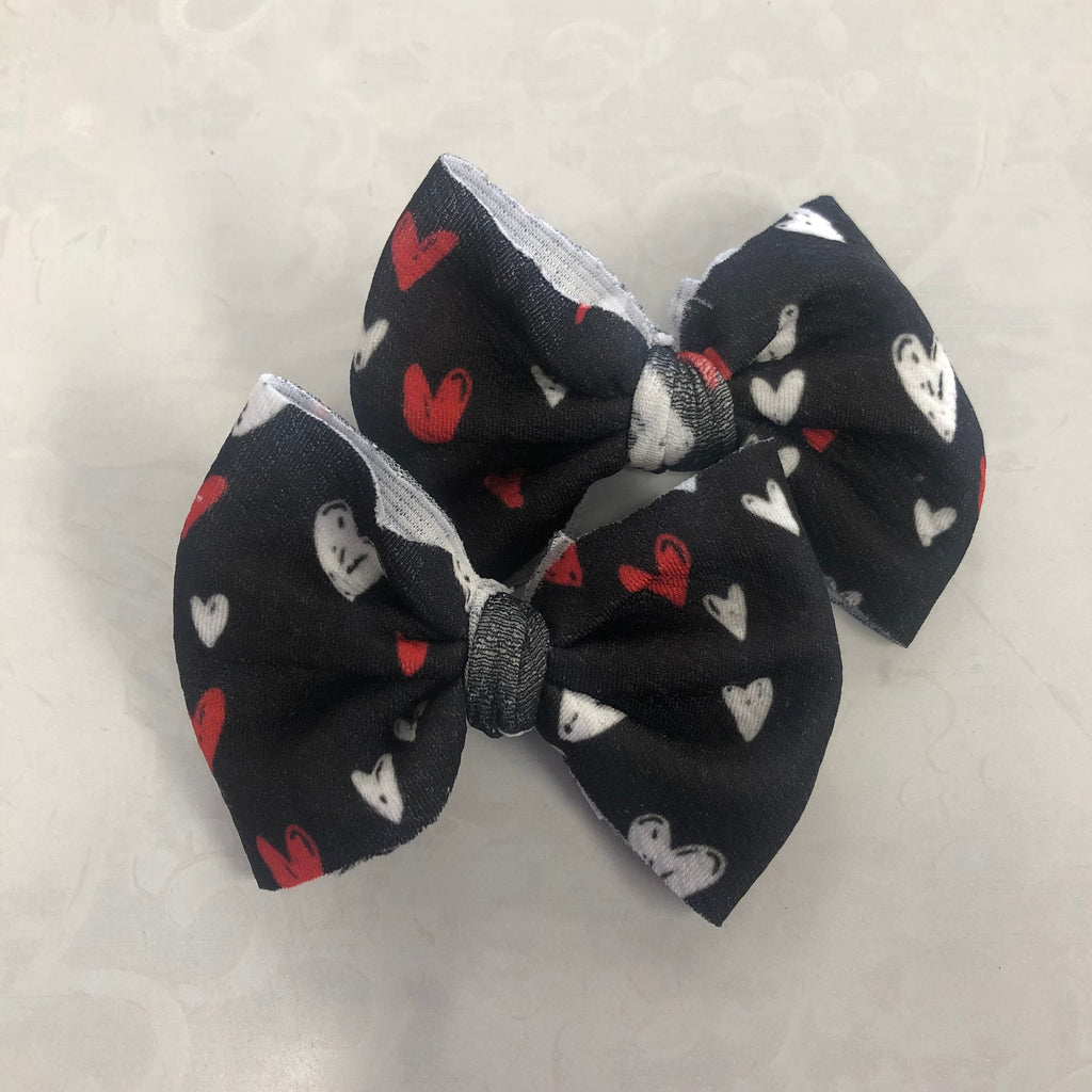 Piggy Hair Bows - Valentines Day