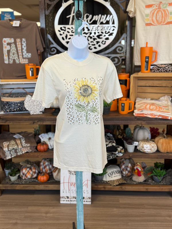 Sunflower Leopard Stripes Tee