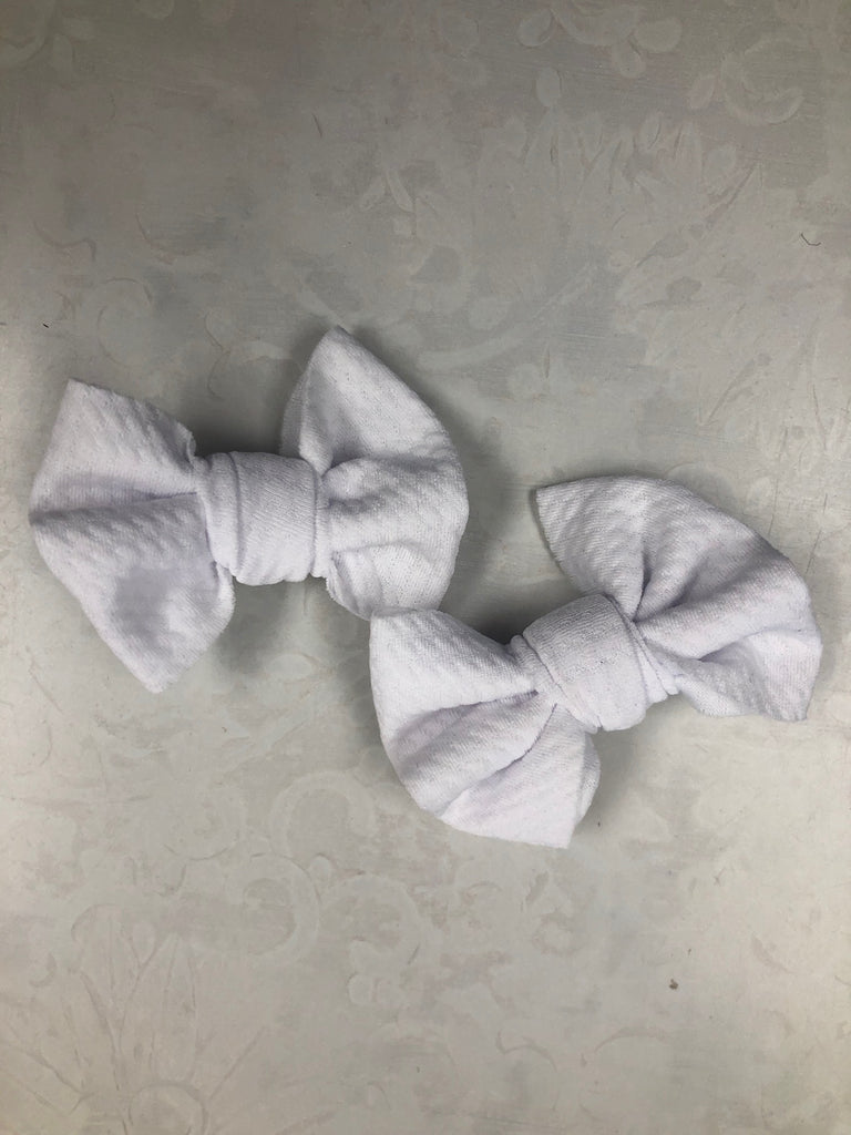 White Hand Tied Bows