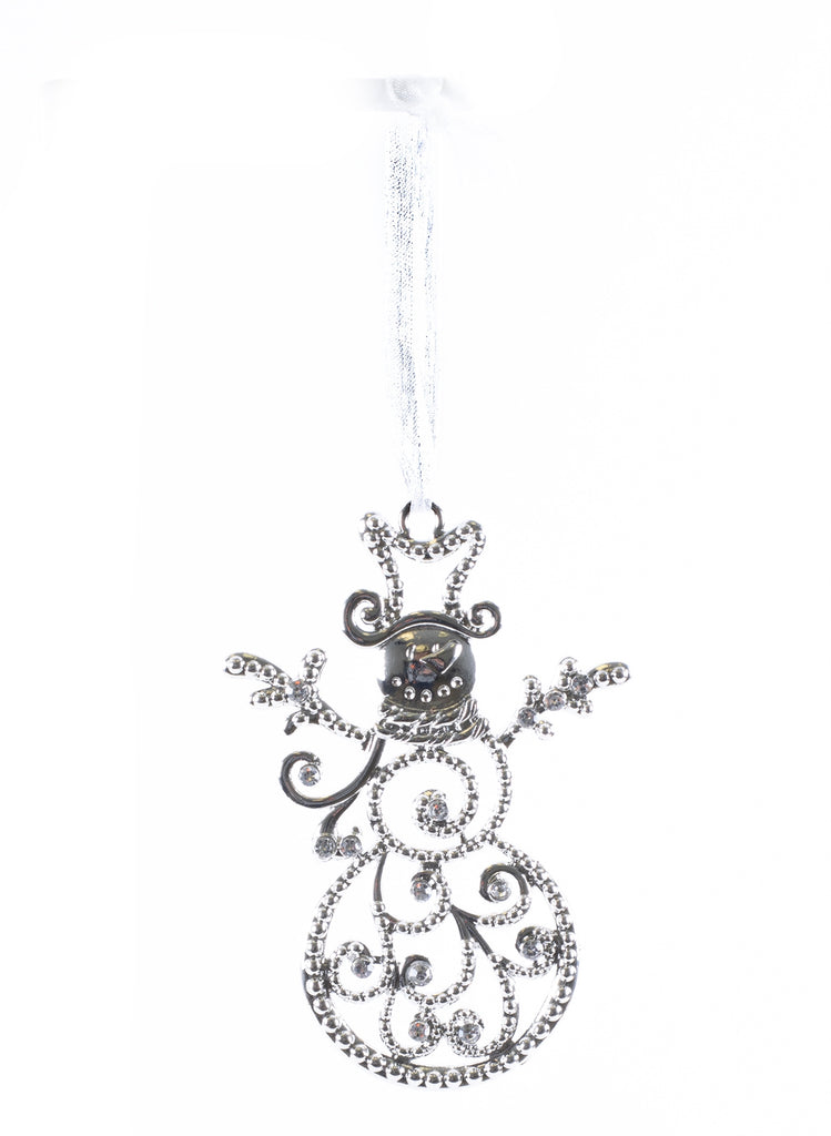 Crystal Snowman Ornament