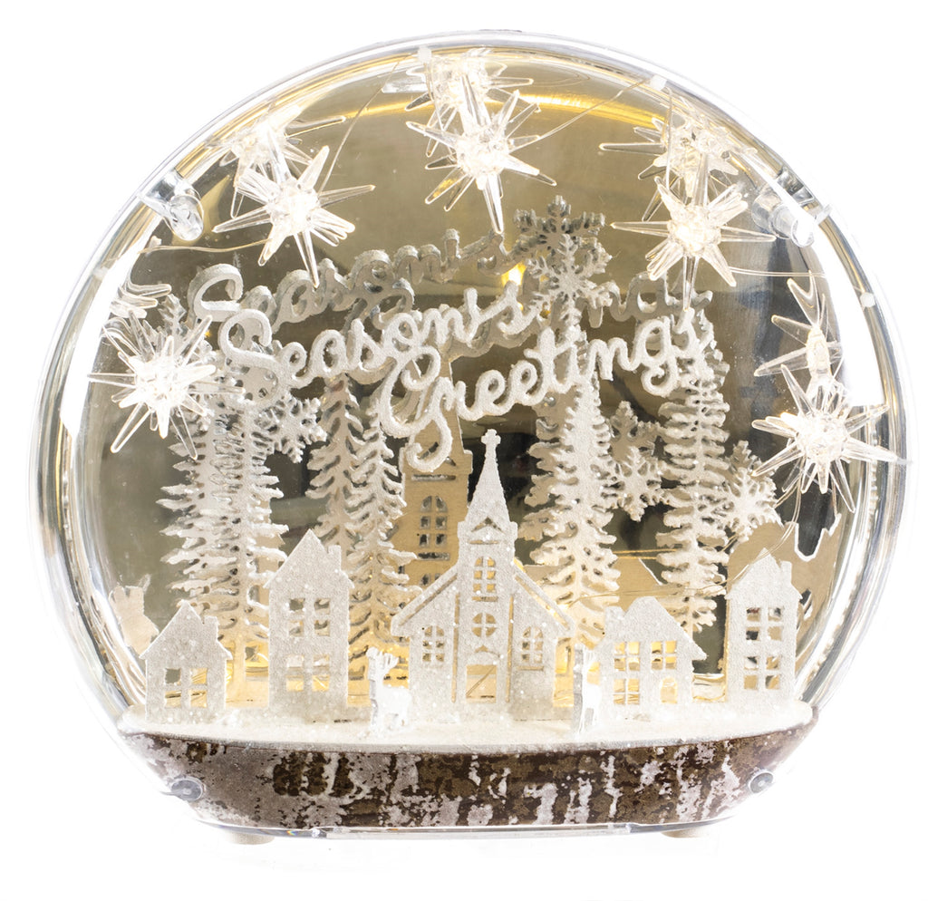 Seasons Greetings Globe Light