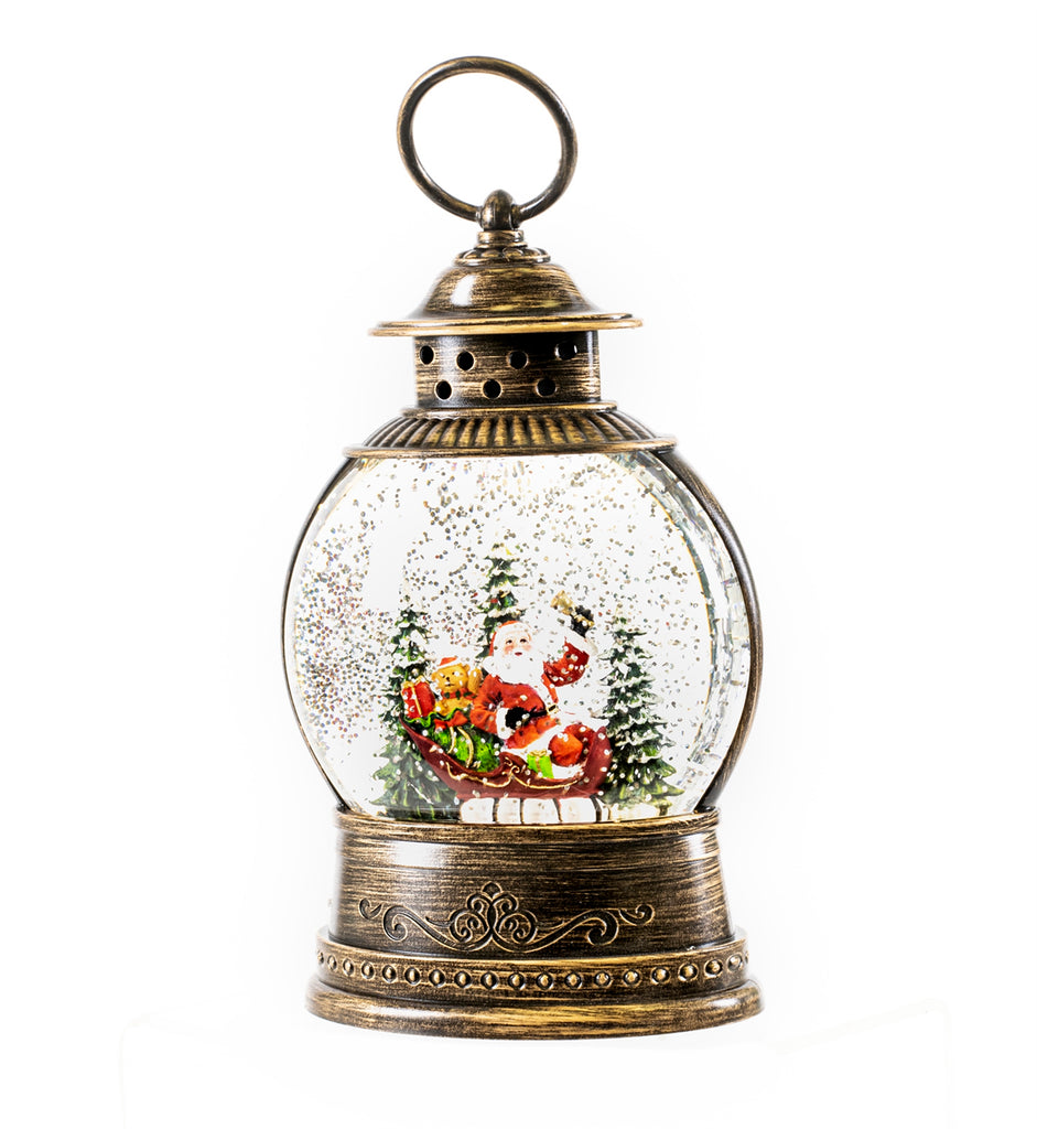 Flying Santa Snow Globe