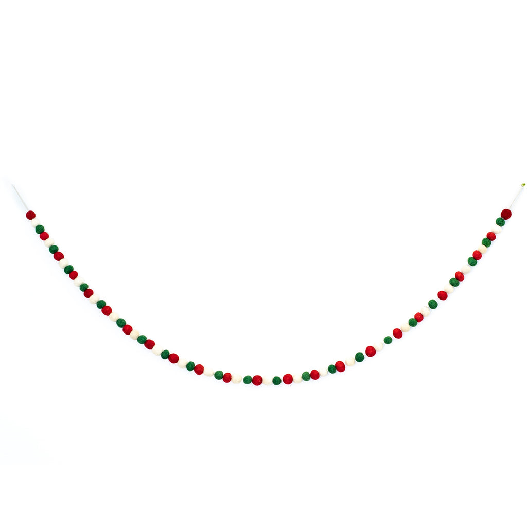 Red, Green and White Garland